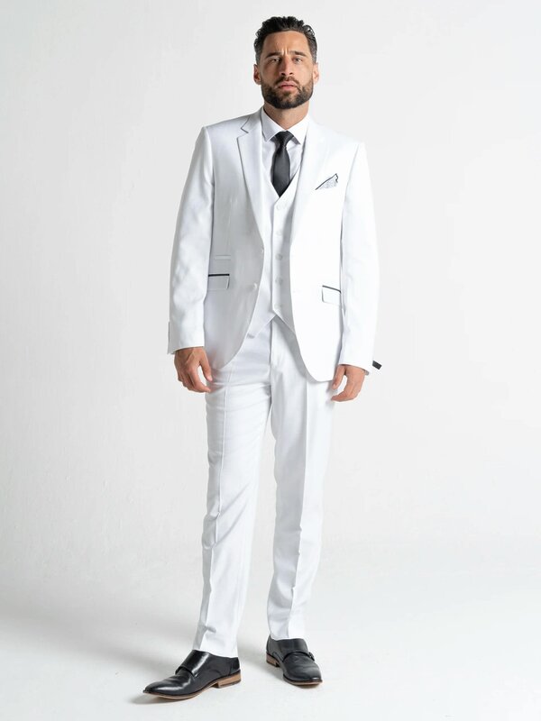 V2 Classic Henry - White Three Piece Suit