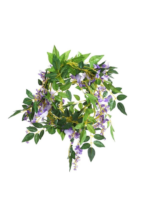 Living and Home 2 Pcs Artificial Wisteria Flowers Garland Decoration