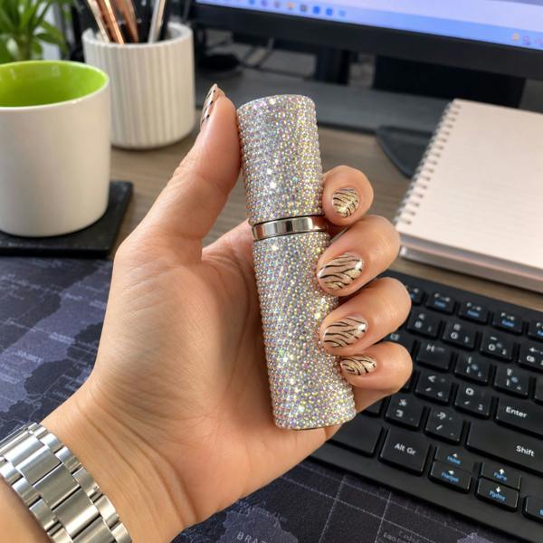 Love EMVY Sparkly Crystal-Effect Refillable Perfume Atomiser Travel Spray 10ml