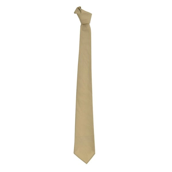 David WeJ Plain Cotton Tie - Beige
