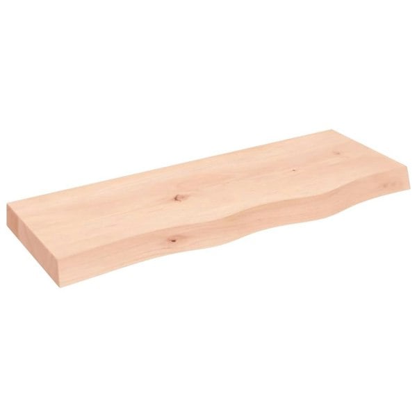 Berkfield Wall Shelf 80x30x6 cm Untreated Solid Wood Oak