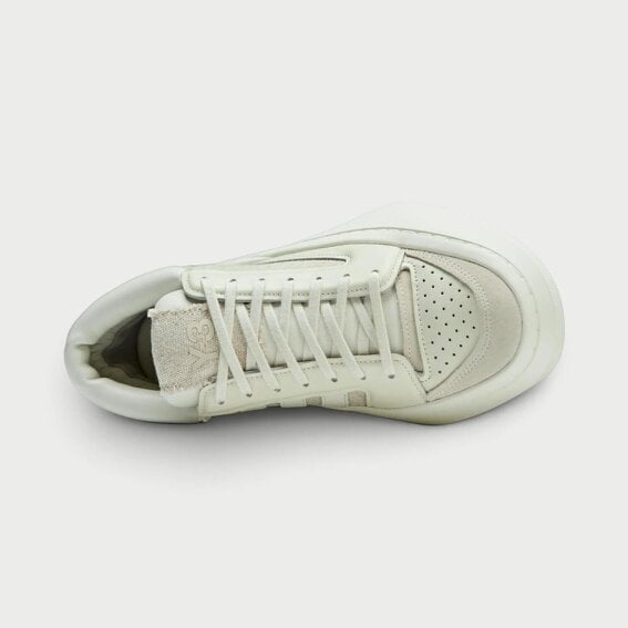 Y-3 Adidas x Y-3 Centennial Low Leather Trainers Off White