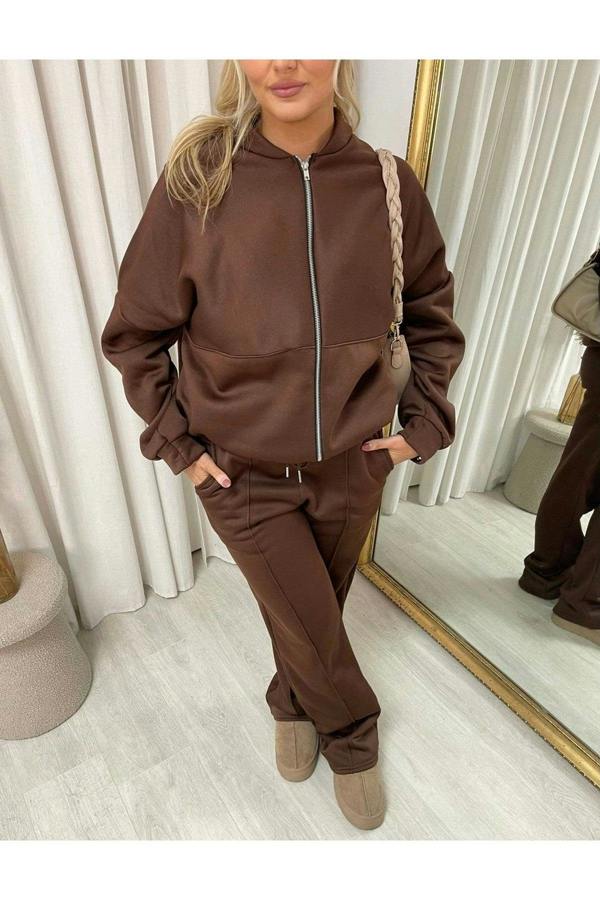ikrush Ashlee Zip Bomber Jacket And Trouser Co-ord Set
