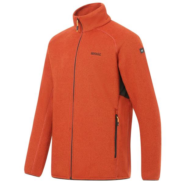 Regatta Mens Rike Full Zip Fleece Jacket - Rooibos Tea/Black - 