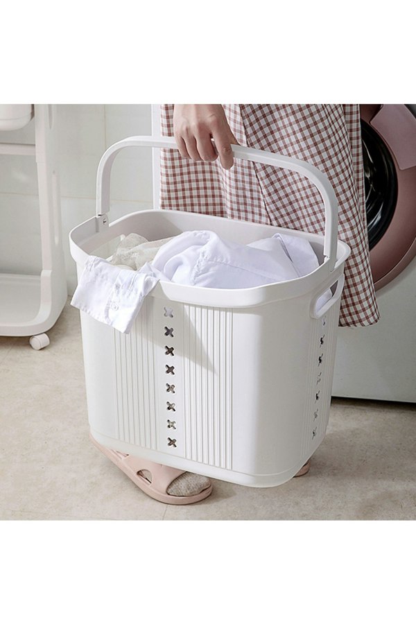 Living and Home 3-Tier Detachable Laundry Basket Fruit Vegetable Storage Rack Kitchen Trolley Cart with Wheels