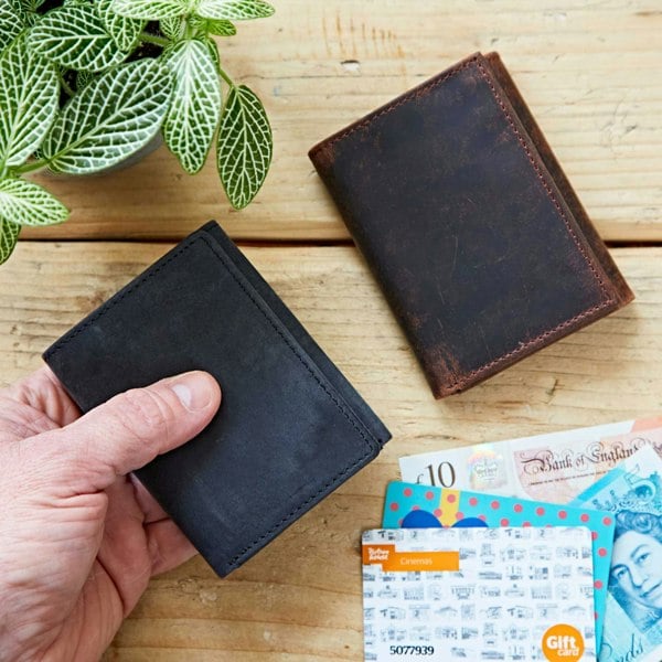 Paper High Buffalo Leather Trifold Wallet
