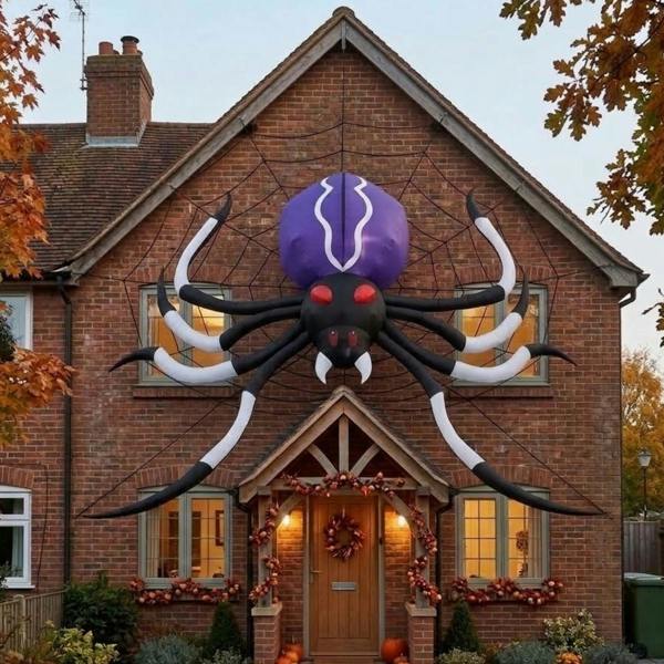 Garden Greatness 11FT Inflatable Giant Halloween Spider with Web