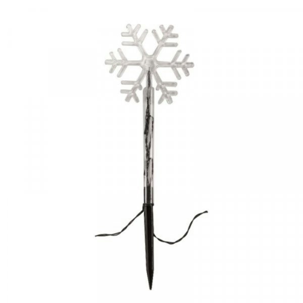 Samuel Alexander Battery Operated Set of 8 Light up Christmas Snowflake Garden Stakes with LEDs