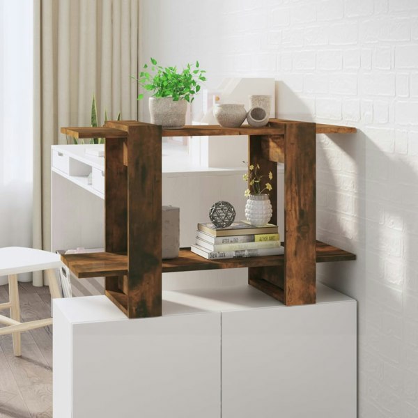 Berkfield Book Cabinet/Room Divider Smoked Oak 80x30x51 cm