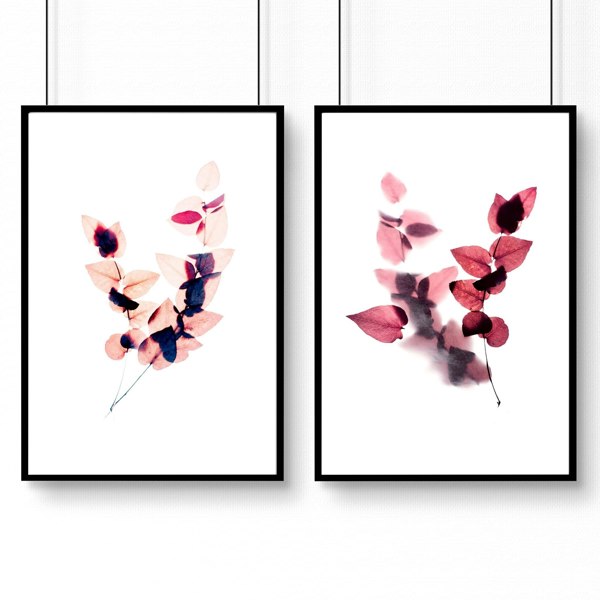 Framed bedroom pictures wall art | Set of 2 wall art prints