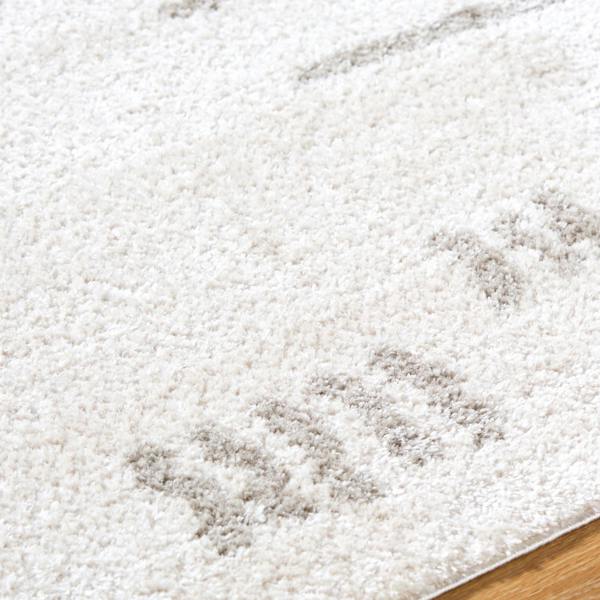 Livabliss Fossay Shag-Washable Beige Grey Modern High Pile Rug