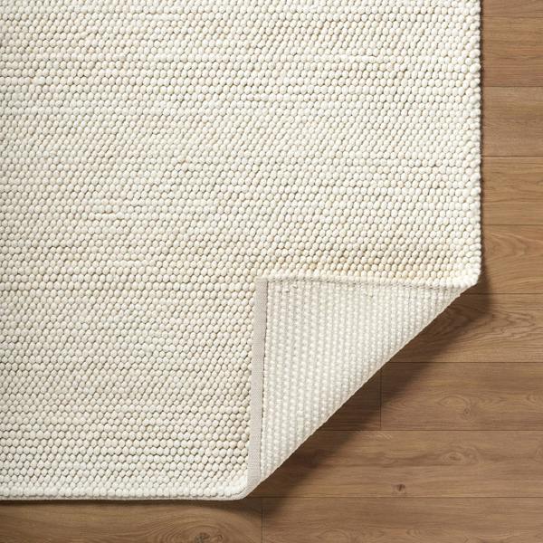Livabliss Hazar-Hand Woven Ivory Cream Beige Wool Global Fringe Rug