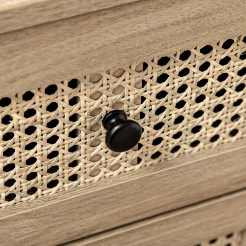Wyld Haus Mohetak Wood and Rattan 4 Drawer Storage Chest