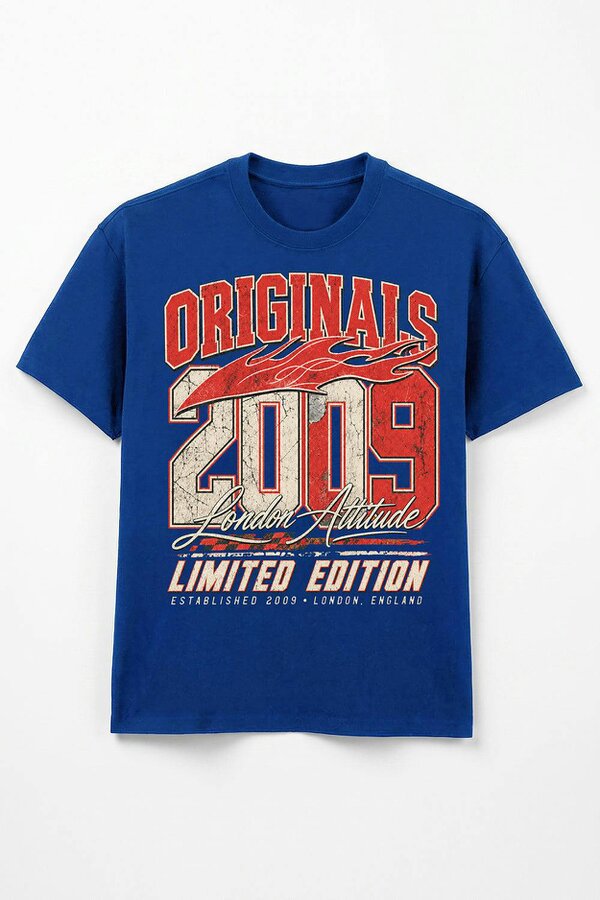 London Attitude Originals 2009 Oversized Heavyweight Graphic T-Shirt