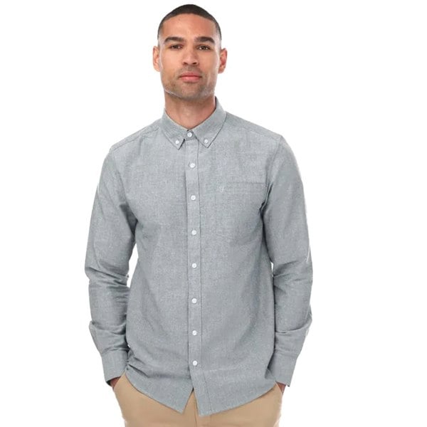 Farah Mens Drayton Long-Sleeved Shirt - Grey