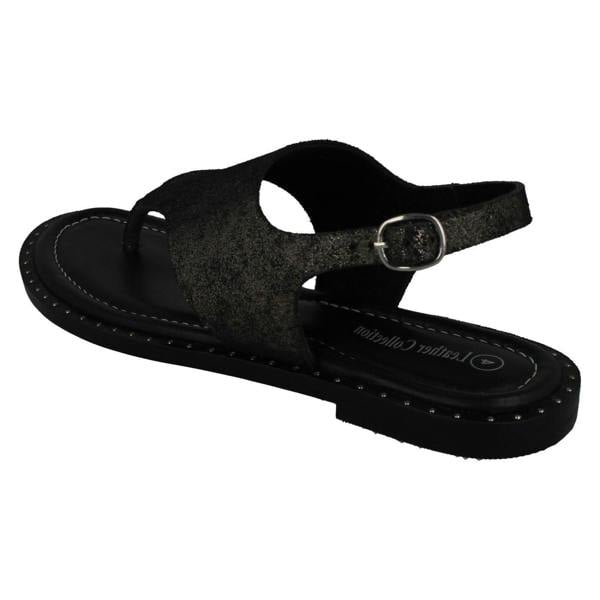 Leather Collection Ladies Leather Collection Toepost Sandals F00201