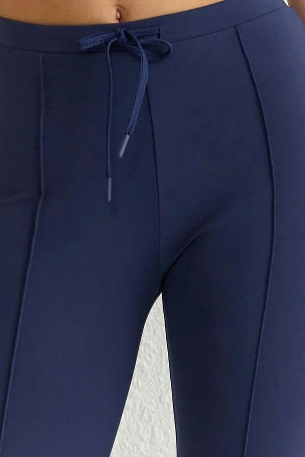 WOVCOR Scuba Fabric Knitted Jogger with Tie Detail