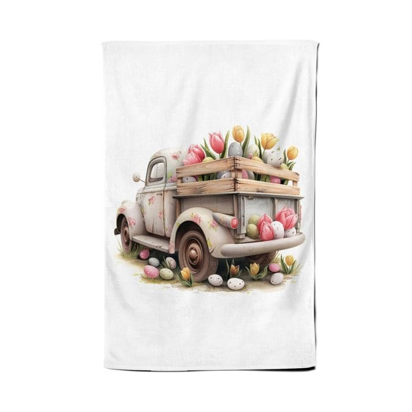 Warren Reed Easter Tuplip Truck Tea Towel