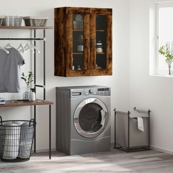 Berkfield Wall Mounted Cabinet Smoked Oak 69.5x34x90 cm
