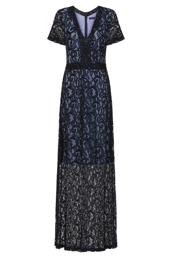 HotSquash V Neck Lace Maxi Dress