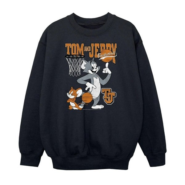 Tom and Jerry Boys Spinning Basketball Sweatshirt - Black