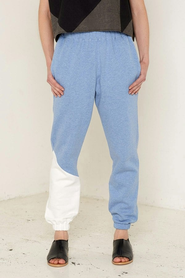 Bo Carter Jupiter Jogger Trousers in Organic Fleece - Blue