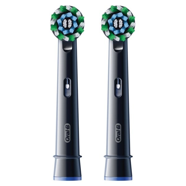 Oral-B Pro Cross Action Black Toothbrush Heads, 2 Counts