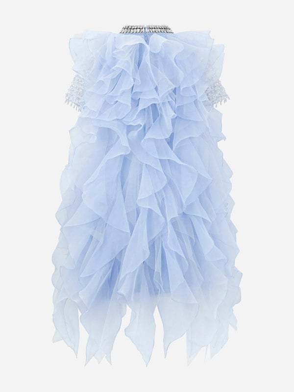Maison Ava Girls Twyla Occasion Dress in Blue