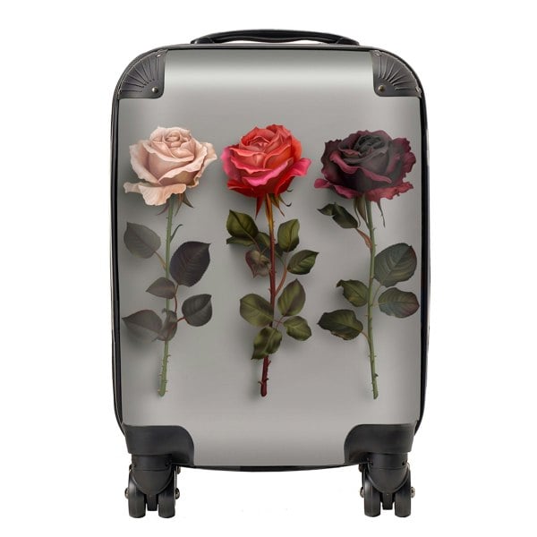 Warren Reed 3 Red And Pink Roses Suitcase