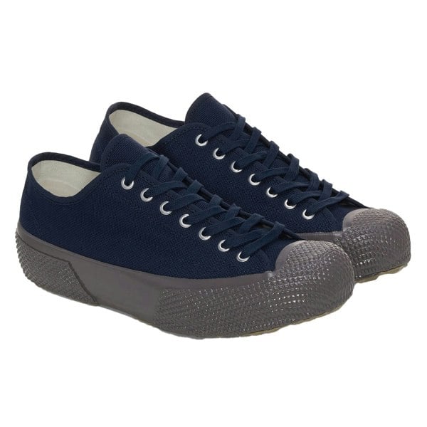Superga Unisex Adult 2434 Mil Spec Cotton Canvas Low Cut Trainers - Navy Marine/Grey
