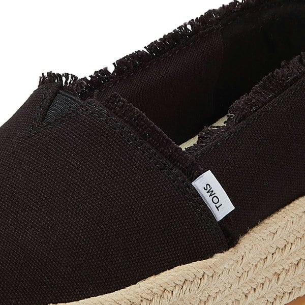 TOMS Canvas Valcia Women's Black Espadrilles