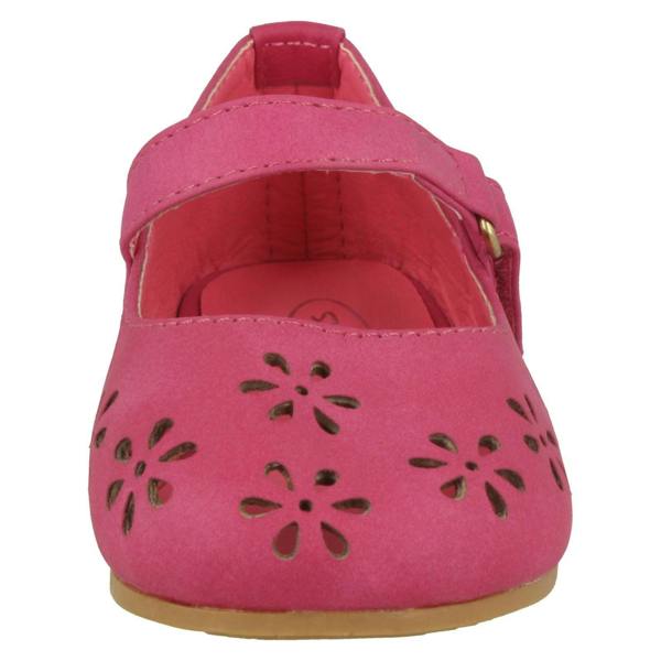 Spot On Girls Spot On Flat Ballerina Shoes with Cut Out Flower Detail