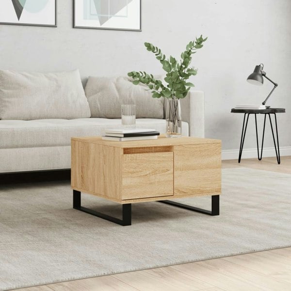 Berkfield Coffee Table Sonoma Oak 55x55x36.5 cm Engineered Wood