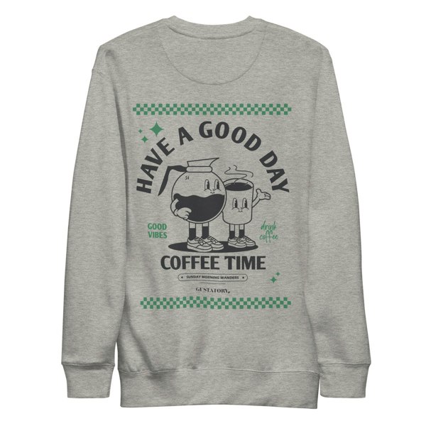 ANCHOR & CREW x GUSTATORY Have A Good Day Cotton Blend Embroidered Sweatshirt
