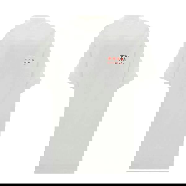 Givenchy 4-Star Printed Logo T-Shirt   in  White