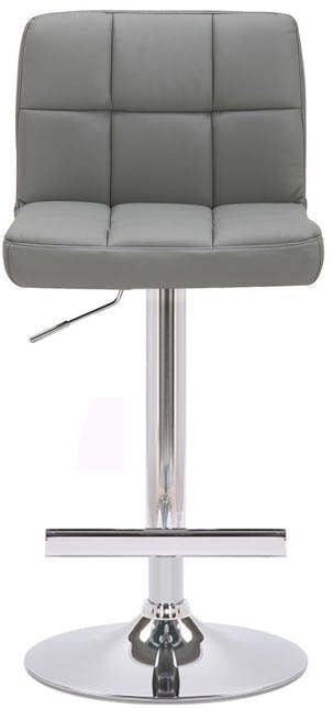 Lamboro Allegro Real Leather Adjustable Swivel Bar Stool with Backrest & Chrome Base