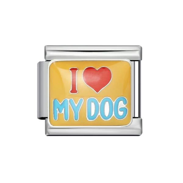 Serafina I Love My Dog | Italian Style Bracelet Charm