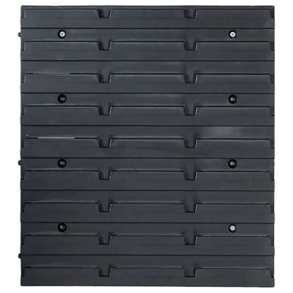 Berkfield 96 Piece Storage Bin Kit with Wall Panels Red and Black