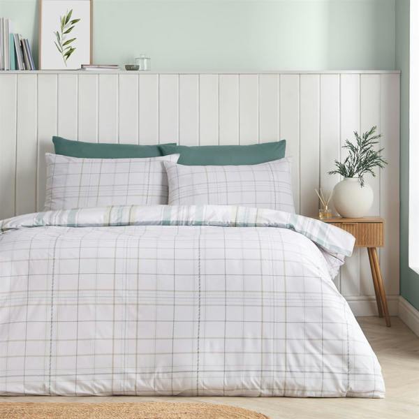 Cartmel Check Green Duvet Cover Set
