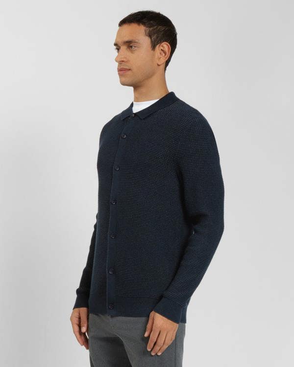 Steel & Jelly Textured Knitted Overshirt