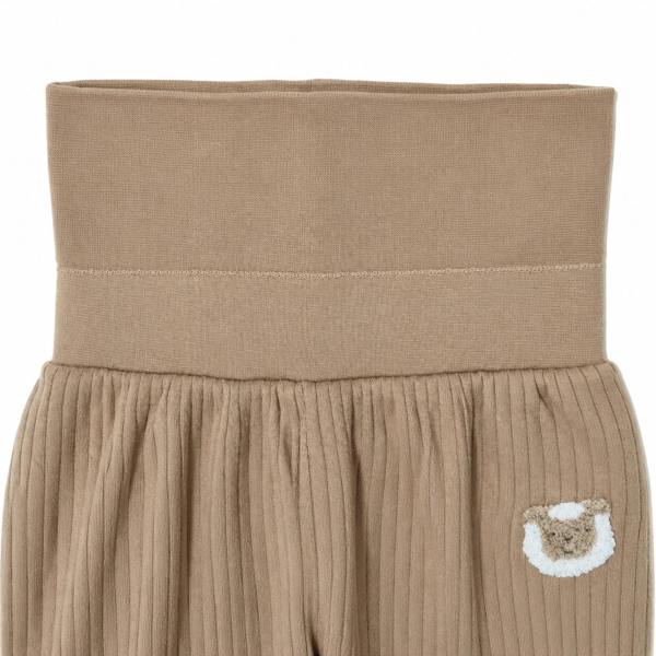 Mini Cuddles Baby Unisex Farm Print & Striped pack of 3 Joggers, Cream, Sage Green and Brown
