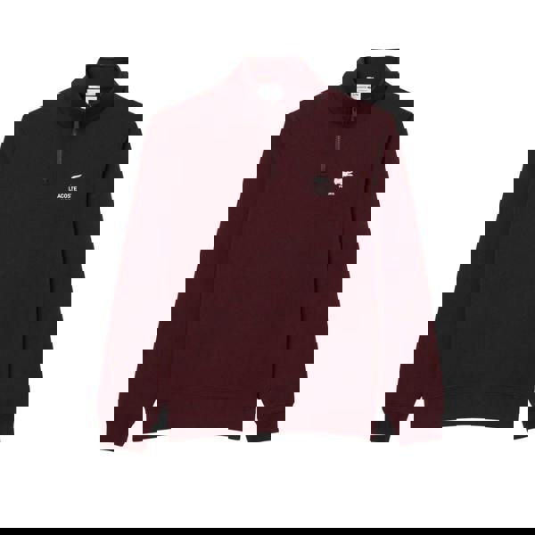 Lacoste Unisex Adult High-Neck Sweatshirt - Maroon Red