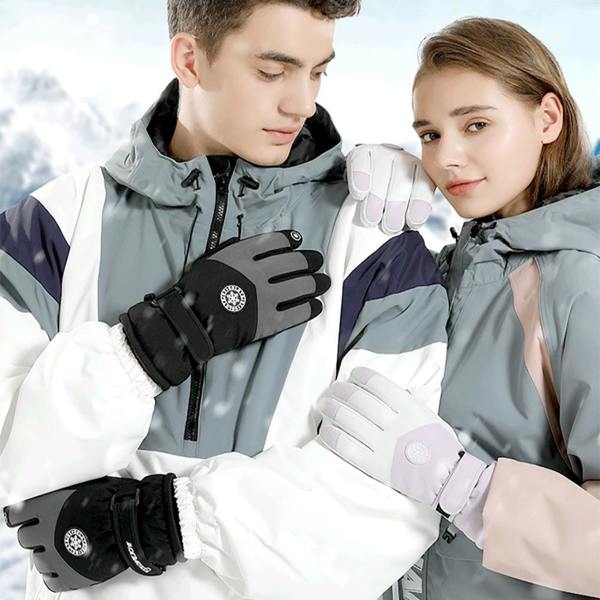 Anniou Men's Fleece Waterproof Thermal Ski Gloves