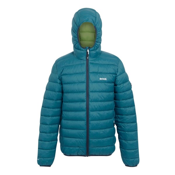 Regatta Men's Marizion Baffled Hooded Padded Jacket - Moroccan Blue/Piquant Green