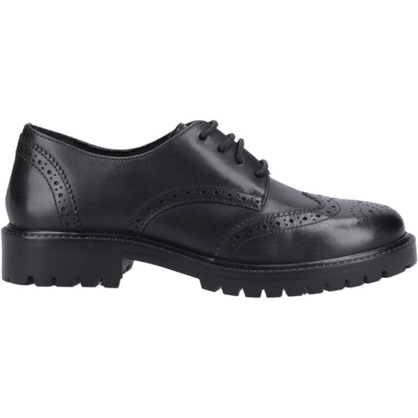 Hush Puppies Athena Junior Leather Girls's Black Brogues