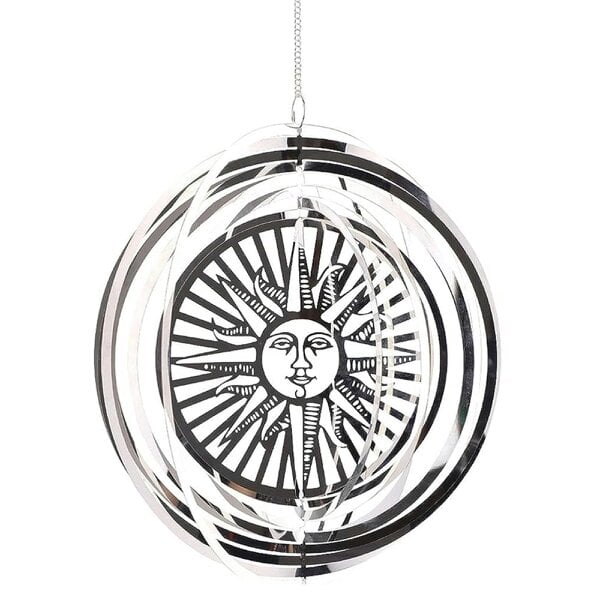 EDH Door Hardware Sun Stainless Steel Hanging Wind Spinner