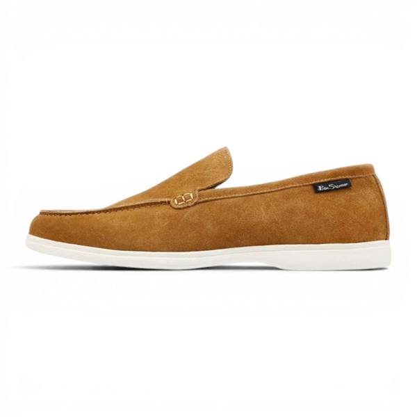 Ben Sherman Men's Tan Suede Leather Loafer Shoes - Amarillo