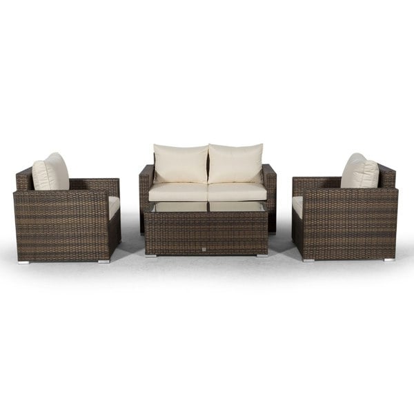 Giardino Sydney 4 Seater Rattan Conversation Sofa Set with Coffee Table
