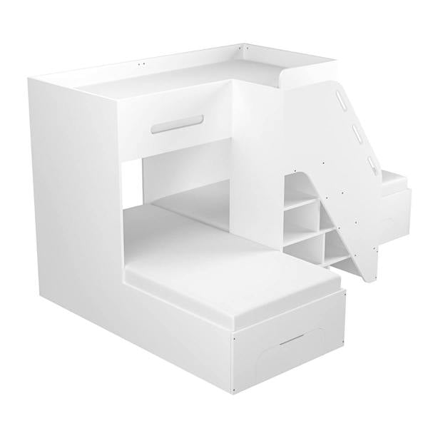 Flair Mason Staircase Triple Sleeper with Storage White