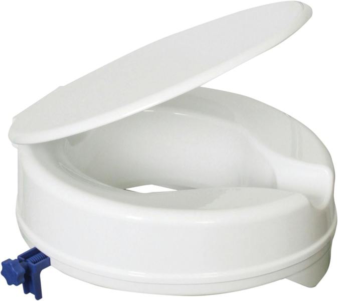 Aidapt Senator Plastic Raised Toilet Seat 4 inch with lid